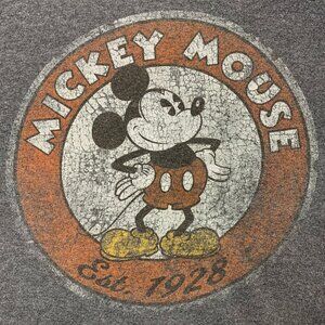 Gray Disney Mickey Mouse Hoodie Unisex S